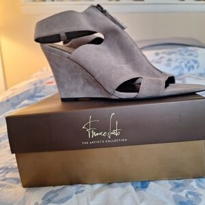 Franco Sarto Women's Taupe Wedge Sandals